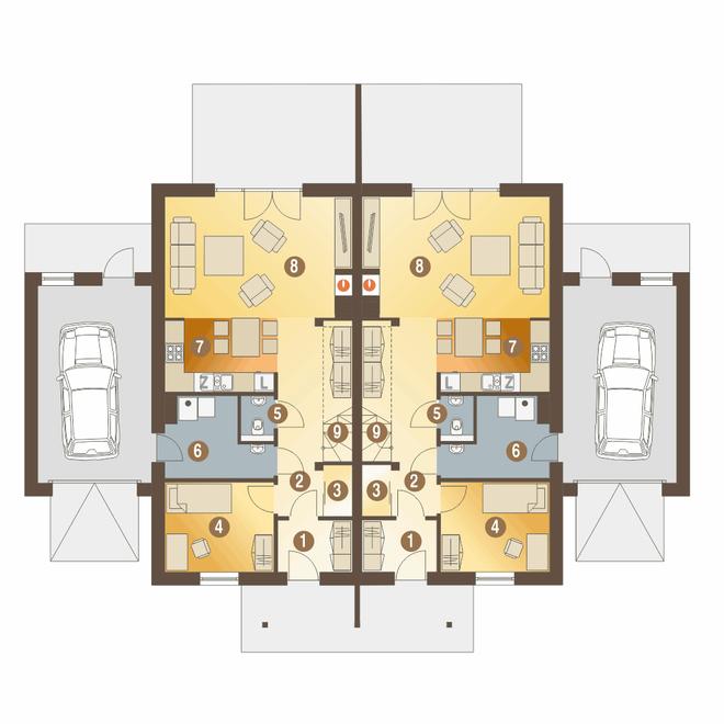 Azalia z garażem 1-st. [A-BL2]