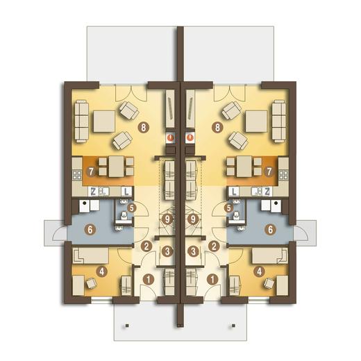 Azalia bez garażu [B-BL1]