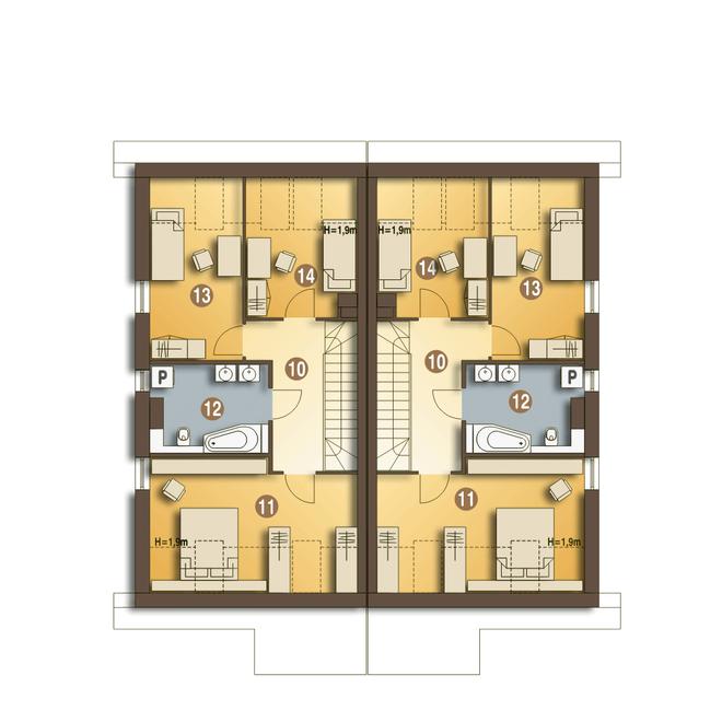 Azalia bez garażu [B-BL1]