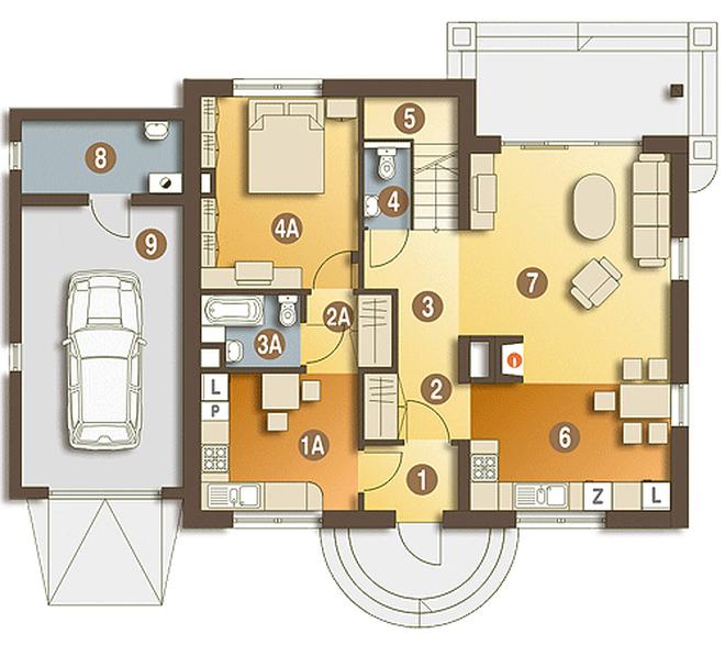 Bażant z garażem 1-st. [A]