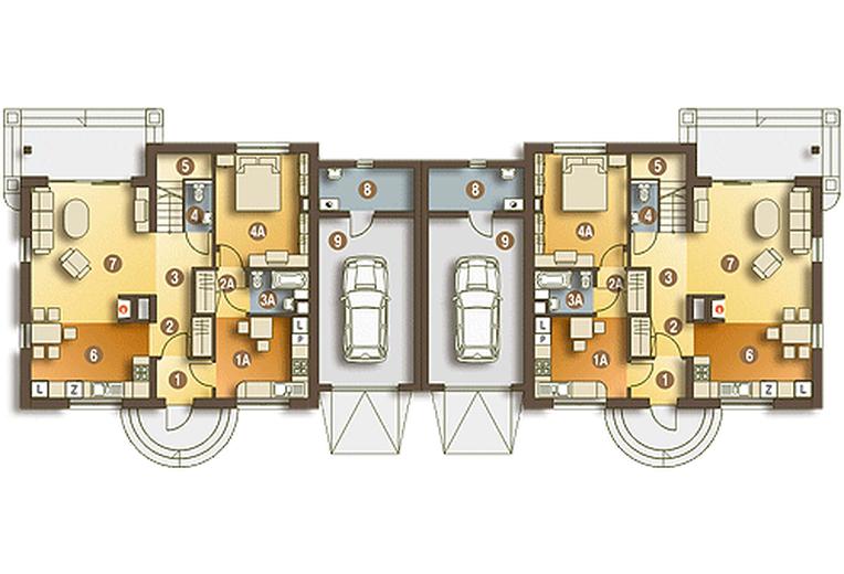 Bażant z garażem 1-st. [A-BL]