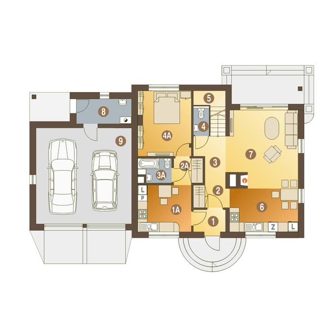 Bażant z garażem 2-st. [A1]