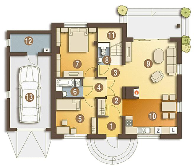 Bażant II z garażem 1-st. [A]