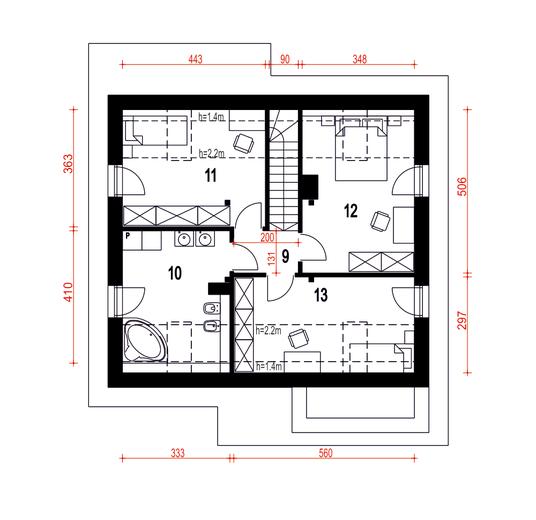 Biała z garażem 1-st. [A]
