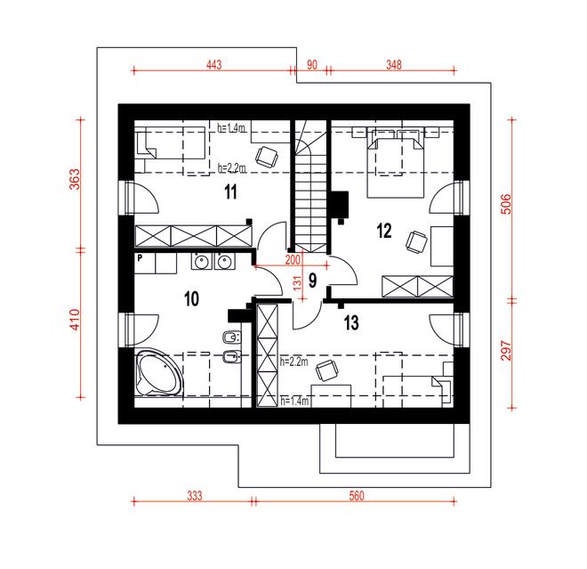 Biała z garażem 1-st. [A]