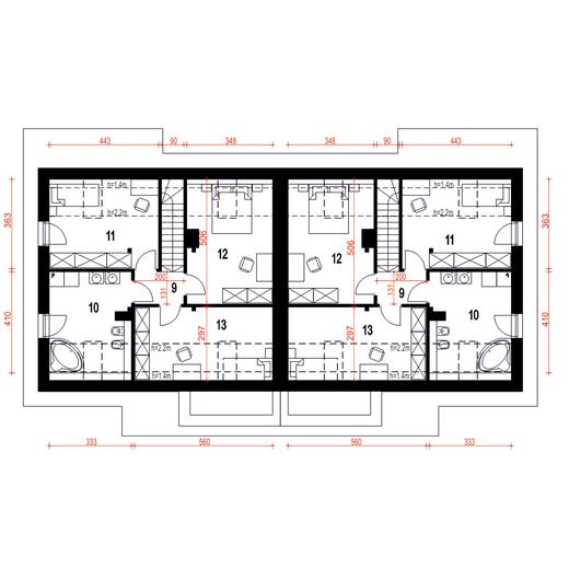 Biała z garażem 1-st. [A-BL]