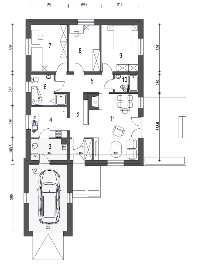 Bogna II z garażem 1-st. [A]