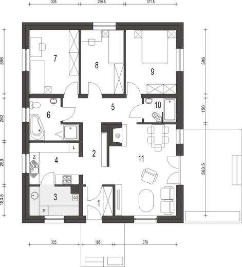 Bogna II bez garażu [B]