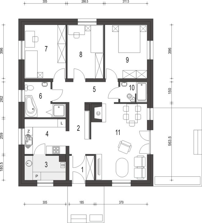 Bogna II bez garażu [B]