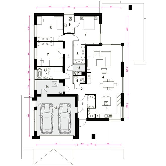 Bursztyn III z garażem 2-st. [A]