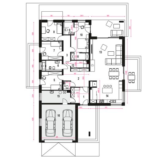Czarnuszka z garażem 2-st. [A]