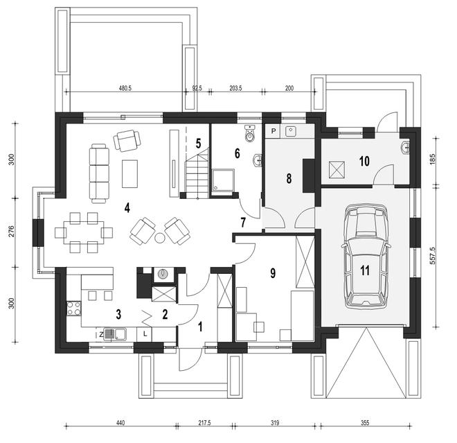 Daria z garażem 1-st. [A]