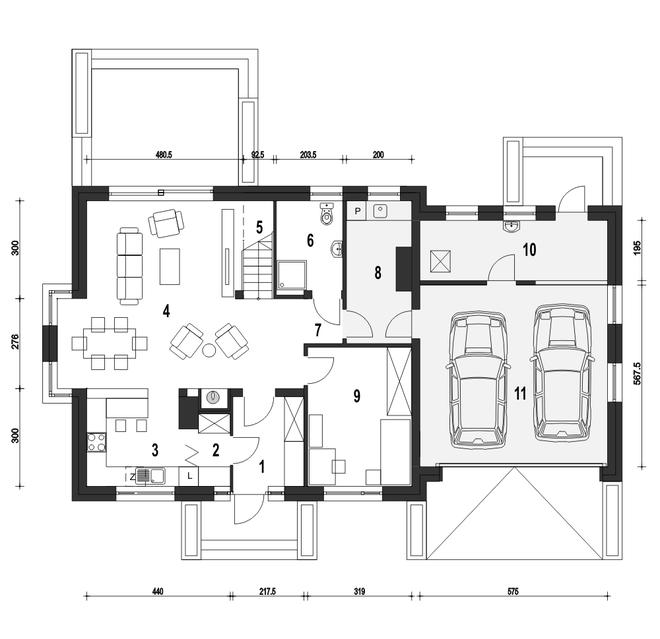 Daria z garażem 2-st. [A1]