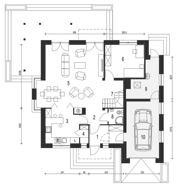 Diana z garażem 1-st. [A]