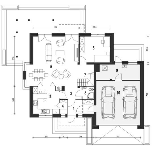 Diana z garażem 2-st. [A1]