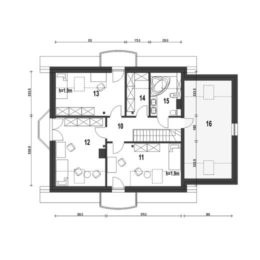 Dom Dla Ciebie 1 w4 z garażem 1-st. [A]
