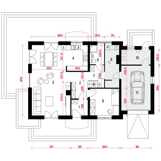 Dom Dla Ciebie 10 z garażem 1-st. [A]