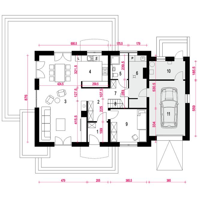 Dom Dla Ciebie 10 z garażem 1-st. [A]