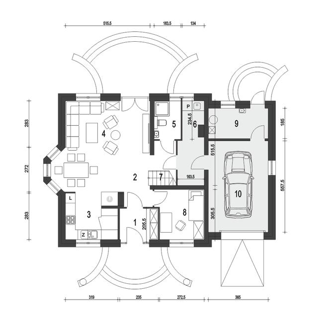 Dom Dla Ciebie 5 z garażem 1-st. [A]