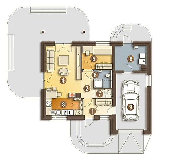 Dominik z garażem 1-st. [A]