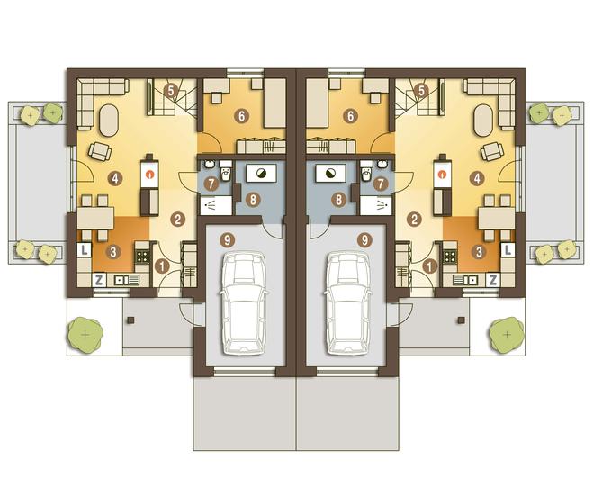 Drop z garażem 1-st. [A-BL1]