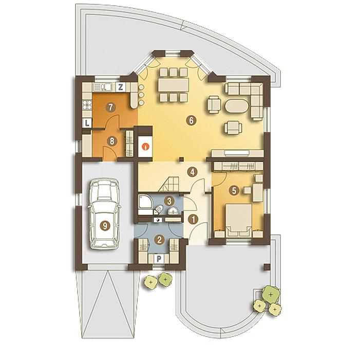 Dzierlatka z garażem 1-st. [A]