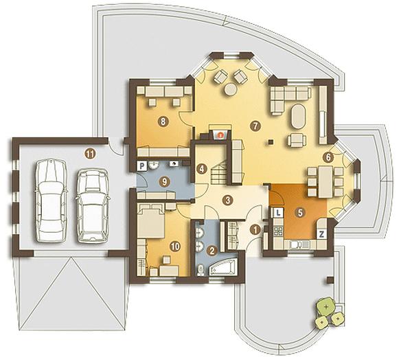 Dzierlatka III styl z garażem 2-st. [A]