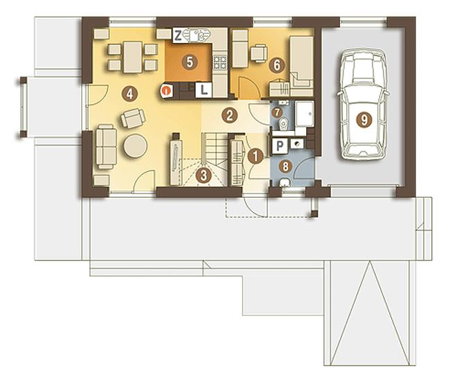 Eco 3 z garażem 1-st. [A]