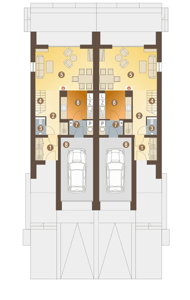 Eco 4 z garażem 1-st. [A-BL]