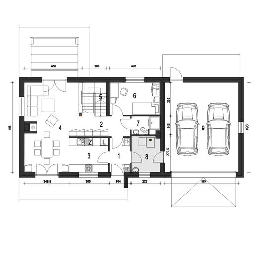 Eco 5 z garażem 2-st. [A1]