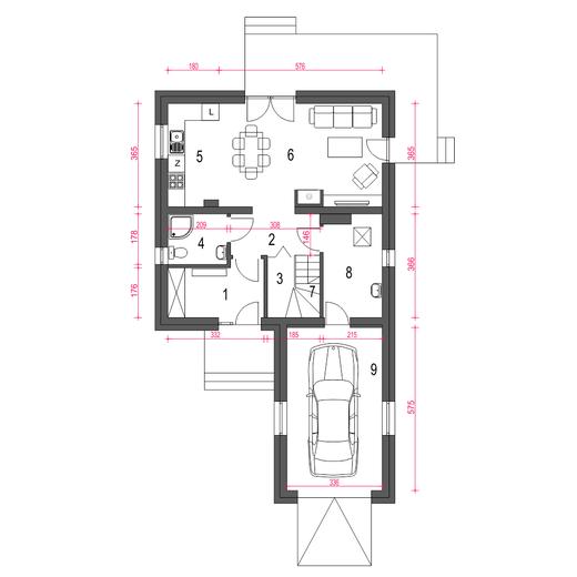 Egon II z garażem 1-st. [A]