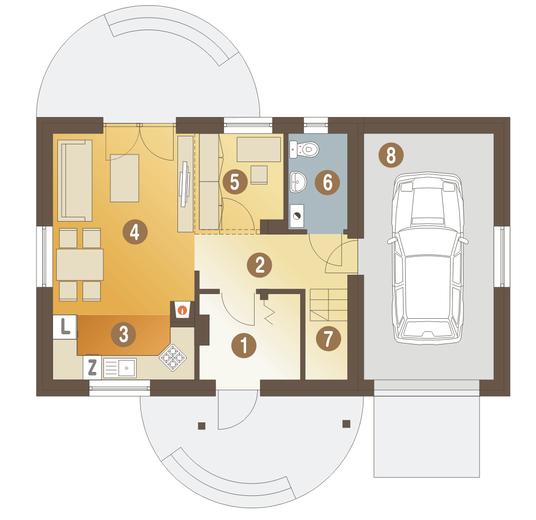 Emilka z garażem 1-st. [A1]