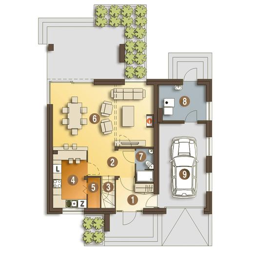 Emma trend z garażem 1-st. [A]