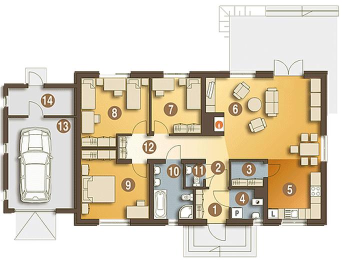 Filipek z garażem 1-st. [A2]