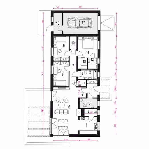 Flora z garażem 1-st. [A]