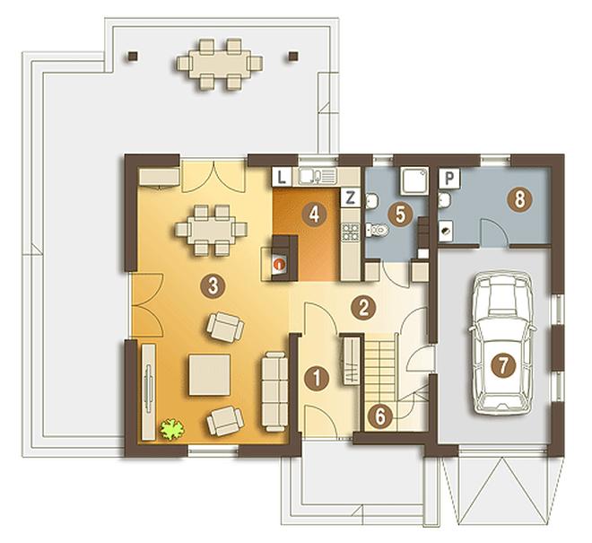 Franek z garażem 1-st. [A]