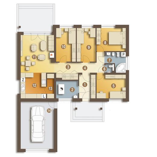 Gąska II z garażem 1-st. [A]