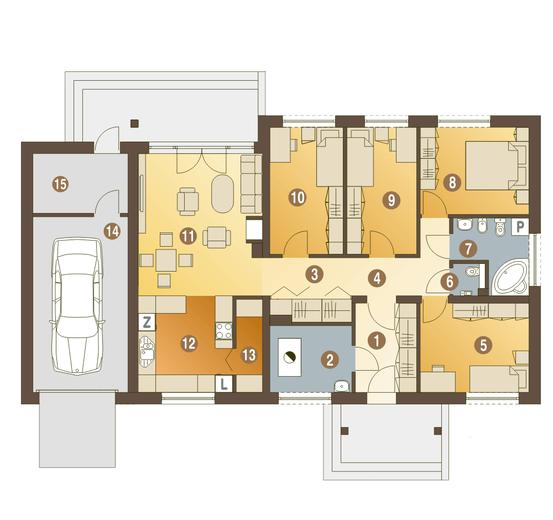 Gąska II z garażem 1-st. [A1]