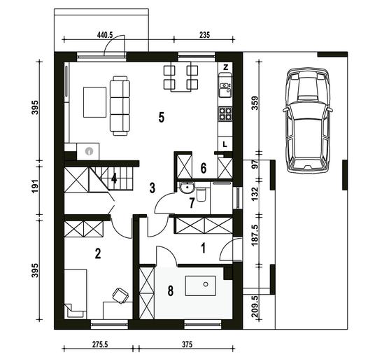 Głuszec z wiatą [A1]