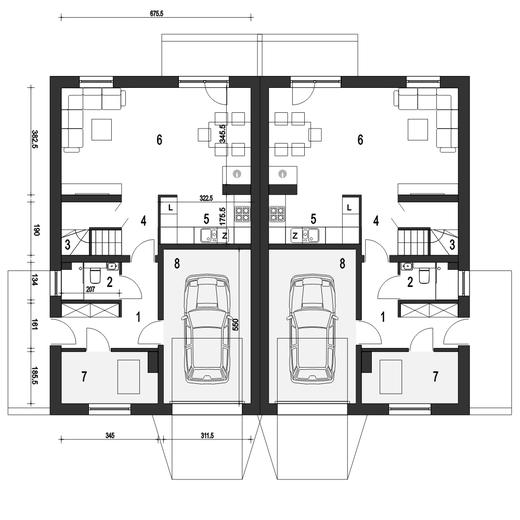 Głuszec II z garażem 1-st. [A-BL1]