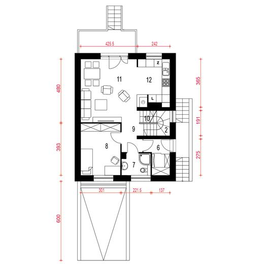 Grab z garażem 1-st. [A]