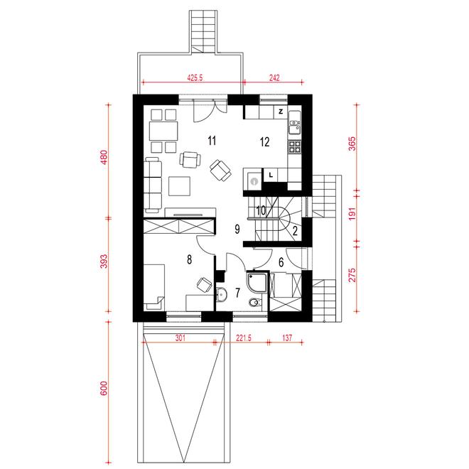 Grab z garażem 1-st. [A]
