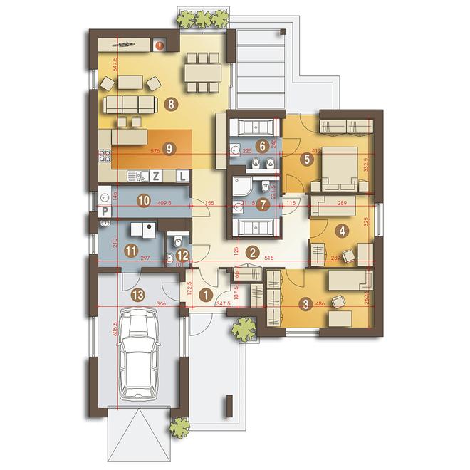 Gracjan z garażem 1-st. [A]