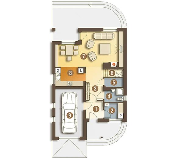 Greta styl z garażem 1-st. [A]