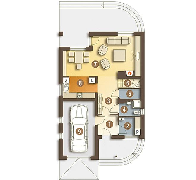 Greta styl z garażem 1-st. [A]