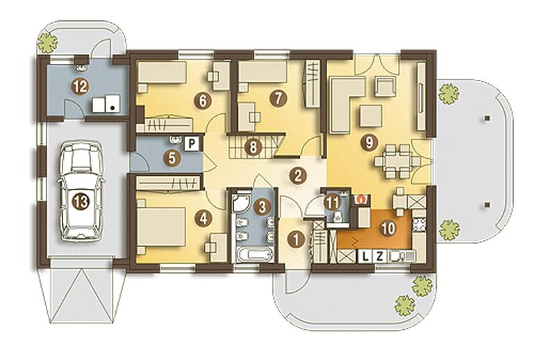 Hirek z garażem 1-st. [A]