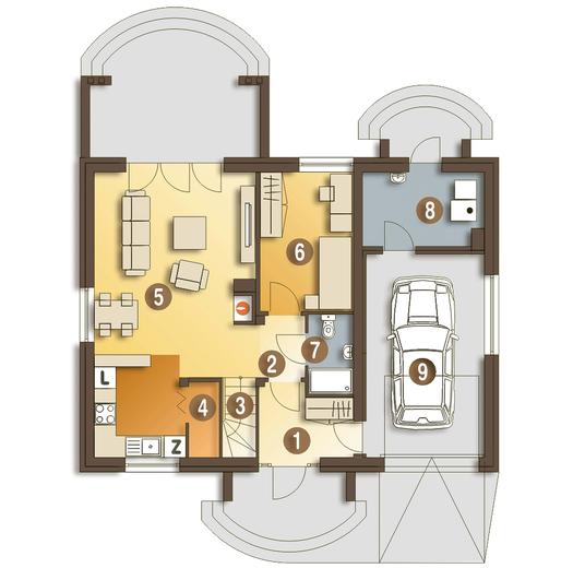 Inka II z garażem 1-st. [A]