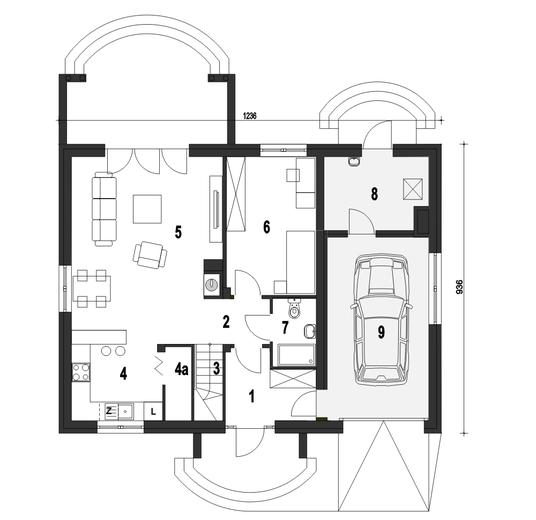 Inka III z garażem 1-st. [A]
