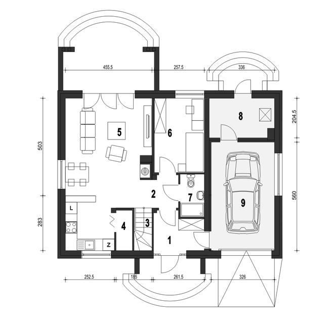 Inka IV z garażem 1-st. [A]
