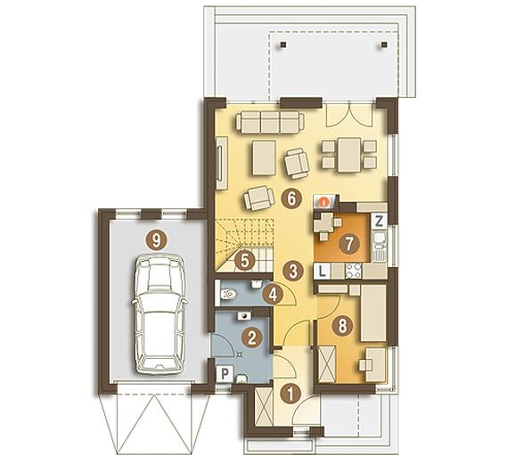 Iza z garażem 1-st. [A]